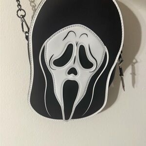 Ghost Face Scream Mask Crossbody Purse Knife Zipper Pull